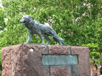 南極観測樺太犬の訓練記念像