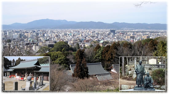坂本竜馬の墓前からは、日本の向こうを見つめているかのようでした。