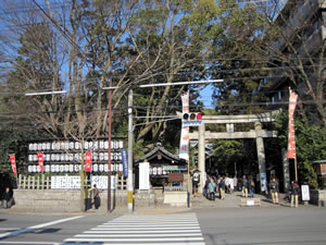 道路を挟んで「岡崎神社」