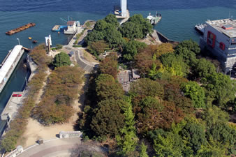 「天保山公園」大観覧車からの眺望。
