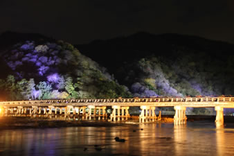 嵐山花灯路「渡月橋」