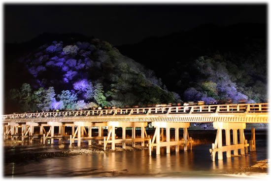 嵐山花灯路「渡月橋」