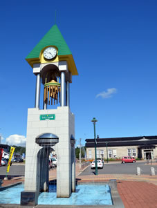 美瑛駅前の時計塔
