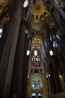 森の中のような空間を表現している聖堂内部には、全部で36本の大理石の柱があります。